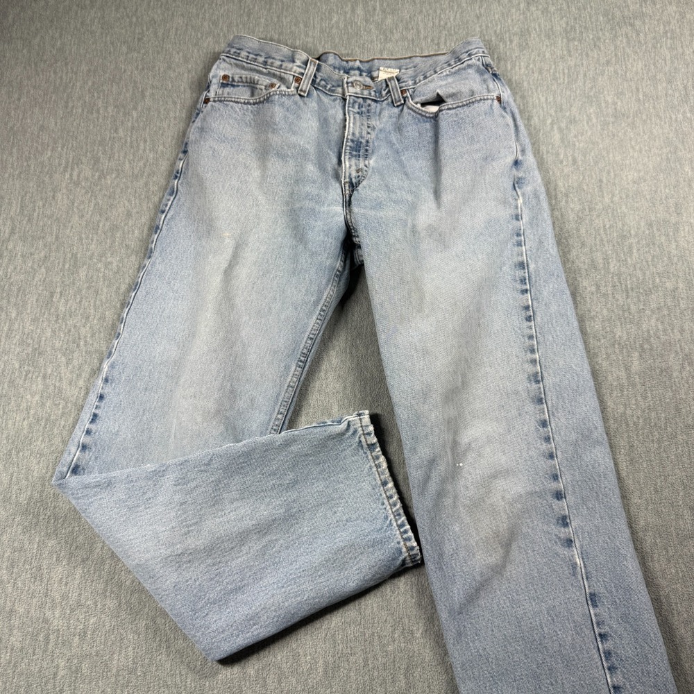 Levi's 550 Jeans Mens 34x32 Light Wash Denim Relaxed Fit Tapered Leg Casual